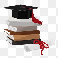 Higher education png, aesthetic illustration, transparent background