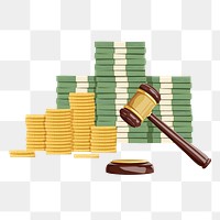 Investment law png, aesthetic illustration, transparent background