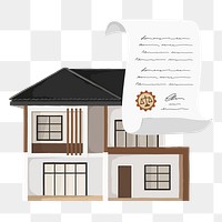 Real estate png, aesthetic illustration, transparent background