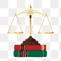 Law justice png, aesthetic illustration, transparent background