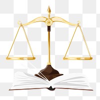 Law justice png, aesthetic illustration, transparent background