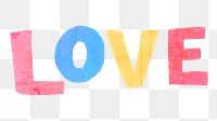 Love png paint texture, transparent background