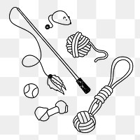 Pet toy png doodle element, transparent background