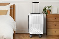 Png suitcase mockup, transparent design