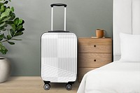 Png suitcase mockup, transparent design