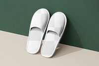 Png hotel slippers mockup, transparent design