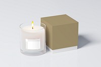 PNG Aroma candle mockup, transparent design