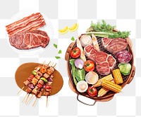 Barbecue png digital art food, transparent background