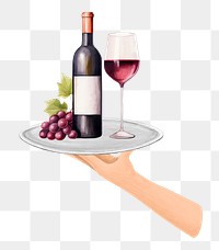 Red wine png digital art food, transparent background