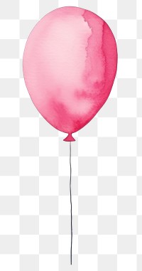 PNG Pink balloon, watercolor illustration, transparent background