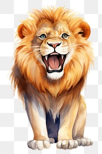 PNG Lion cartoon mammal animal. AI generated Image by rawpixel.