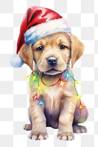 PNG Puppy christmas mammal animal. AI generated Image by rawpixel.