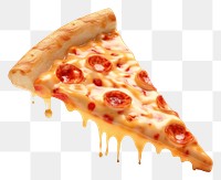 PNG Pizza slice being lifted food pepperoni freshness