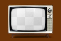 Retro TV screen png mockup, transparent design