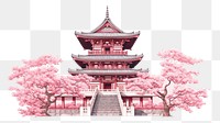 PNG  A japanese temple architecture building pagoda. AI generated Image by rawpixel.