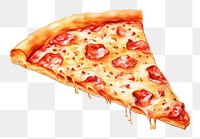 PNG Pizza food white background pepperoni