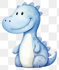 PNG Blue dinosaur figurine cartoon animal. 