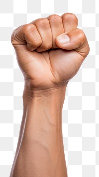 PNG Hand finger fist white background. AI generated Image by rawpixel.
