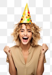 PNG  Shouting party adult woman. AI generated Image by rawpixel.