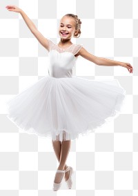 PNG Little ballerina dancing ballet child white