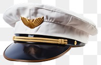 PNG Pilot hat white background furniture insignia. AI generated Image by rawpixel.