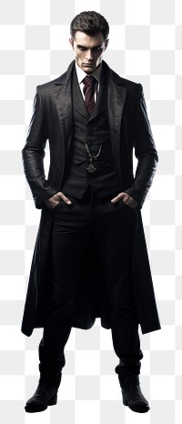 PNG Vampire overcoat tuxedo adult. AI generated Image by rawpixel.