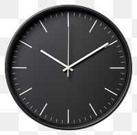 PNG Minimalist black wall clock deadline accuracy. 