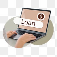 PNG Loan search screen laptop, transparent background