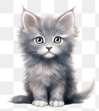 PNG Drawing mammal animal kitten. 