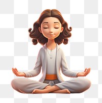 PNG Meditation cartoon yoga  