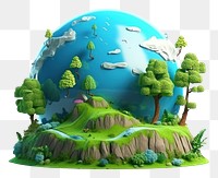 PNG Nature earth 3d illustration outdoors.