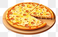 PNG  Cheese pizza food white background pepperoni. AI generated Image by rawpixel.