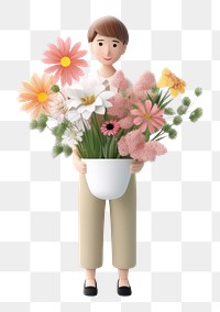 PNG Florist flower plant vase. AI generated Image by rawpixel.