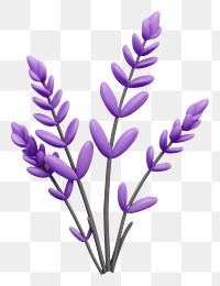 PNG Lavender flower purple plant. 