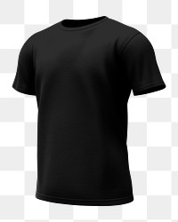 Black t-shirt png, transparent background