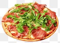 PNG Parma ham pizza vegetable arugula food. 