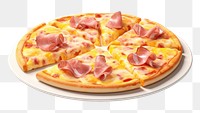 PNG Pizza cheese food ham. AI generated Image by rawpixel.