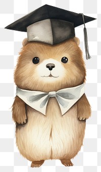 PNG Dog graduation animal cartoon. 