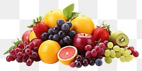 PNG  Fruits grapefruit strawberry blueberry. AI generated Image by rawpixel.