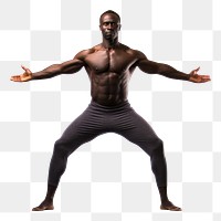 PNG  Yoga standing sports adult. AI generated Image by rawpixel.
