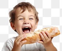PNG Eating bread happy baby. AI generated Image by rawpixel.