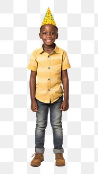 PNG Birthday hat portrait child photo. 