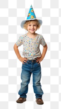PNG Birthday hat jeans child boy. AI generated Image by rawpixel.