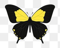 PNG Yellow butterfly animal wildlife stencil. 