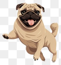 PNG Dog pug animal mammal. AI generated Image by rawpixel.