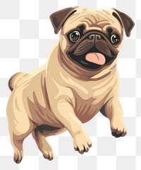 PNG Dog pug animal mammal. AI generated Image by rawpixel.