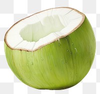 PNG Fresh young green coconut fruit plant food