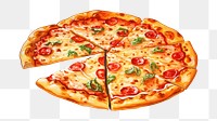PNG Pizza pizza food white background. AI generated Image by rawpixel.