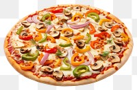 PNG Veggies Pizza pizza food mozzarella. AI generated Image by rawpixel.