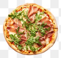 PNG Parma ham pizza vegetable arugula food. 